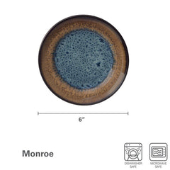 Monroe Blue Set of 4 Appetizer Plates