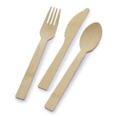 Let's Eat 72 Piece Bamboo Flatware Set