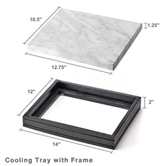 Freezable Cooling Serve Tray with Wood Base