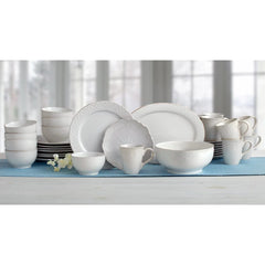 French Lace White Service for 8 with Serveware