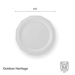 Heritage Set of 4 Outdoor Melamine Salad Plates