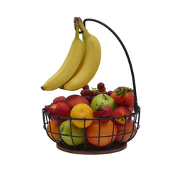 Anvil Cage Fruit Storage Basket with Banana Hook