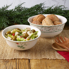 Winterberry® Set of 2 Holly Nesting Serving Bowls