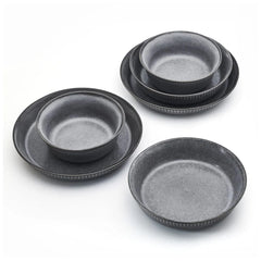 Amara Slate 6 Piece Dinnerware Bowl Set, Service for 2