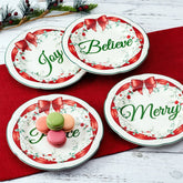 Winterberry® Set of 4 Red Ribbon Salad Plates