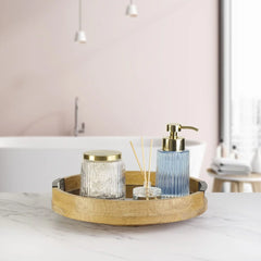 Black Marble Lazy Susan Serve Tray