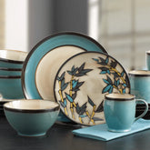 Belmont Round Blue Stalks Dinnerware Set