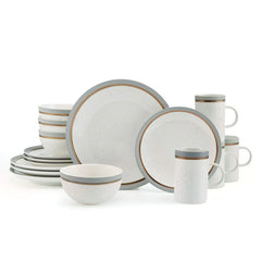Ezra Grey 16 Piece Dinnerware Set, Service for 4