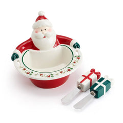 Winterberry® Santa Dip Bowl with Gift Spreaders