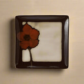 Painted Poppies Square Accent Plate