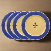 Pistoulet® Set of 4 Dinner Plates with Blue Band