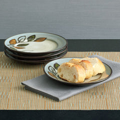 Rustic Leaves Set of 4 Appetizer Plates