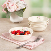 Tea Rose Set of 4 Soup Cereal Bowls