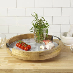 Gray Marble Lazy Susan Serve Tray