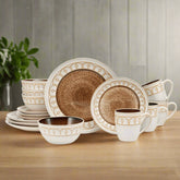 Remi Beige 16 Piece Dinnerware Set, Service for 4