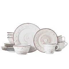 Trellis White 16 Piece Dinnerware Set, Service for 4