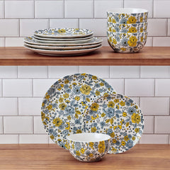 Vibrant Garden 12 Piece Dinnerware Set, Service for 4