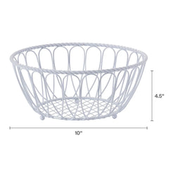 Rope Fruit and Bread Basket White