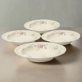 Tea Rose Set of 4 Rim Soup Bowls