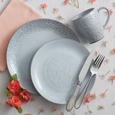 Blossom White 16 Piece Dinnerware Set, Service for 4