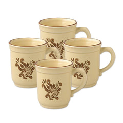 Village Set of 4 Mugs