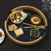 Black Marble Lazy Susan Serve Tray