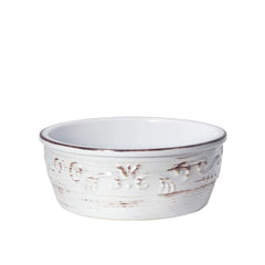 Trellis White Storage Bowl with Lid