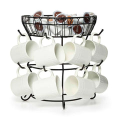 Countryside Mug Tree with Basket