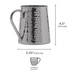 Drew and Jonathan Stainless Hammered Set of 2 Beer Mugs