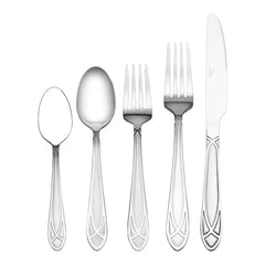 Mirage Frost 42 Piece Flatware Set with Wire Caddy, Service for 8