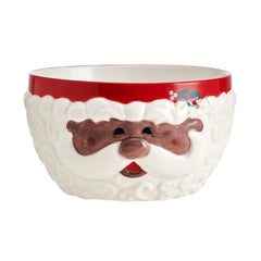 Winterberry® African American Jolly Santa Sculpted Cereal Bowl