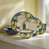 Painted Lemons 12 Piece Dinnerware Set, Service for 4