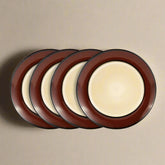 Belmont Set of 4 Red Round Dinner Plates