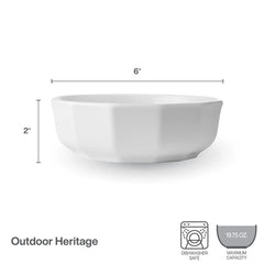 Heritage Set of 4 Outdoor Melamine Soup Cereal Bowls