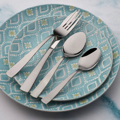 Satin Danford 24 Piece Flatware Set with Wire Caddy, Service for 6