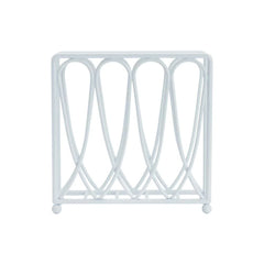 Victorian Loop White Wire Napkin Holder