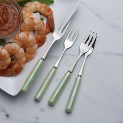 Serenity Ceramic Handle Set of 4 Appetizer Forks