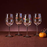 Plymouth Set of 4 Leaf Luster Wine Glasses