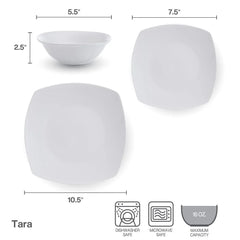 Tara 12 Piece Dinnerware Set, Service for 4