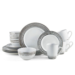 Bryson White 16 Piece Dinnerware Set, Service for 4