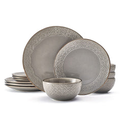 Emma 12 Piece Dinnerware Set, Service for 4