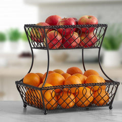 Loop Lattice 2 Tier Rectangular Basket