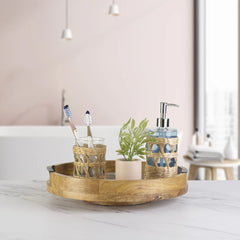 Gray Marble Lazy Susan Serve Tray