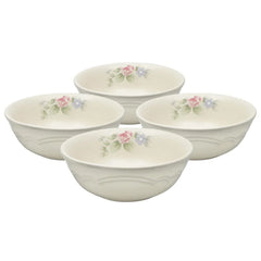 Tea Rose Set of 4 Soup Cereal Bowls