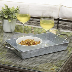 Galvanized Metal Serve Tray