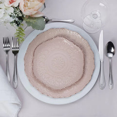 Chateau Pink Set of 4 Dinner Plates