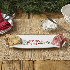 Winterberry® Sentiments Serve Tray with Dip Bowl
