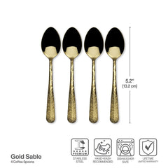 Sable Gold Set of 4 Mini Coffee Spoons