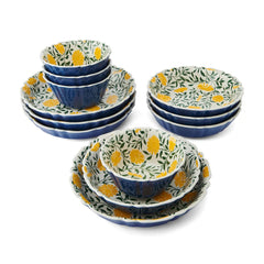 Tranquil Elegance 12 Piece Dinnerware Bowl Set, Service for 4