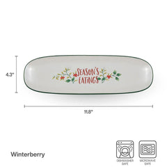 Winterberry® Sentiments Serve Tray with Dip Bowl